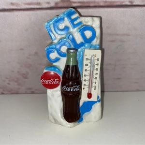 Vintage Coca Cola Coke Bottle Thermometer Refrigerator Fridge Magnet